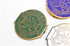1941, 1944, 1946, 1950 & 1953 PGA Championship Contestant Badges