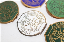 1941, 1944, 1946, 1950 & 1953 PGA Championship Contestant Badges