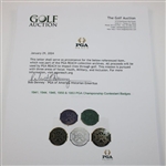 1941, 1944, 1946, 1950 & 1953 PGA Championship Contestant Badges