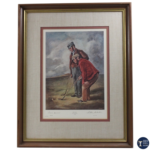 1971 Tom Morris & Alan Robertson The Putt at St Andrews Ltd Ed 113/500 by Artist FBM - Framed