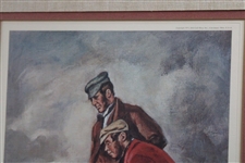 1971 Tom Morris & Alan Robertson 'The Putt' at St Andrews Ltd Ed 113/500 by Artist FBM - Framed
