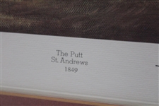 1971 Tom Morris & Alan Robertson 'The Putt' at St Andrews Ltd Ed 113/500 by Artist FBM - Framed