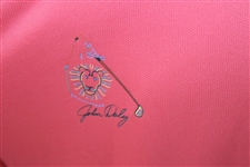 John Daly Signed Personal Chevrolet Pink Polo 3XL Golf Shirt w/Sponsors JSA ALOA