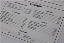 Two (2) Augusta National Golf Club 'Clubhouse' Breakfast & Lunch Menus