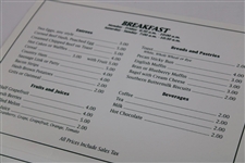 Two (2) 2004 Masters Breakfast/Lunch Menus w/Hole No. 3 'Flowering Peach' Cover