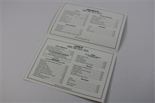 Two (2) 2004 Masters Breakfast/Lunch Menus w/Hole No. 3 'Flowering Peach' Cover