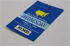 1995 Masters Tournament Wednesday Practice Rd Ticket #B13435 - Tiger Woods' Masters Debut