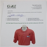 John Daly Signed Personal Chevrolet Pink Polo 3XL Golf Shirt w/Sponsors JSA ALOA