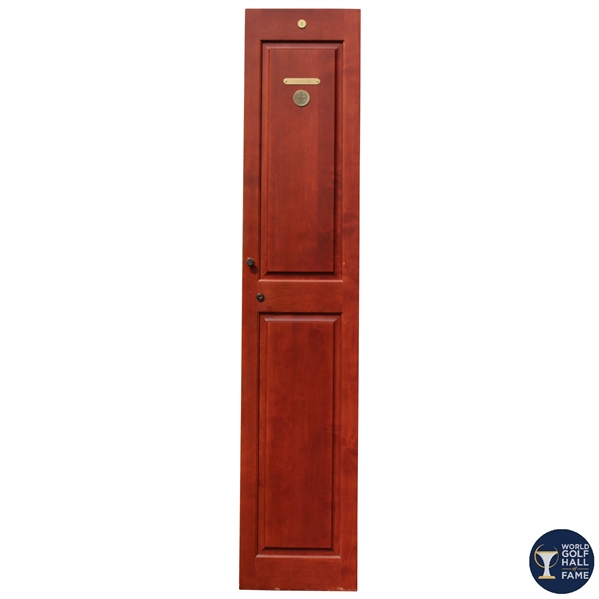 Betty Jamesons Original World Golf Hall of Fame Cherry Wood Locker Door #1
