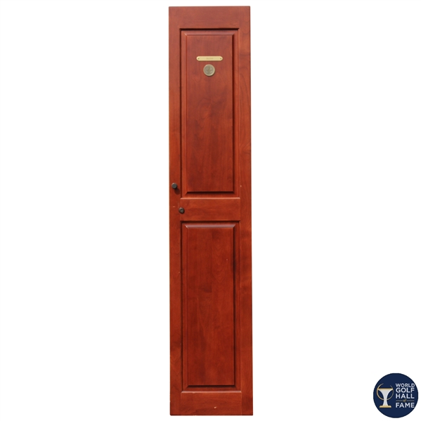 President George H.W. Bushs Original World Golf Hall of Fame Cherry Wood Locker Door