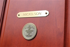 Phil Mickelson's Original World Golf Hall of Fame Cherry Wood Locker Door