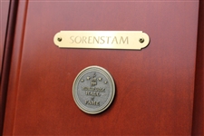 Annika Sorenstam's Original World Golf Hall of Fame Cherry Wood Locker Door #100