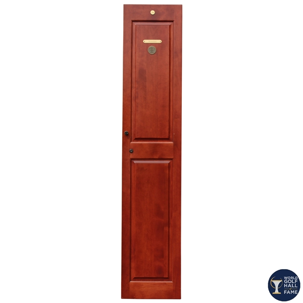 Jerome Travers Original World Golf Hall of Fame Cherry Wood Locker Door #26