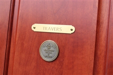 Jerome Travers' Original World Golf Hall of Fame Cherry Wood Locker Door #26