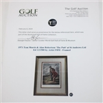 1971 Tom Morris & Alan Robertson 'The Putt' at St Andrews Ltd Ed 113/500 by Artist FBM - Framed