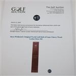 Joyce Wethered's Original World Golf Hall of Fame Cherry Wood Locker Door #22