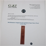 Phil Mickelson's Original World Golf Hall of Fame Cherry Wood Locker Door