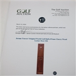 Jerome Travers' Original World Golf Hall of Fame Cherry Wood Locker Door #26