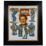Original Gary Player Grand Slam Oil On Linen Painting By Artist Robert Fletcher