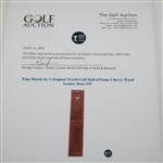 Tom Morris Sr.'s Original World Golf Hall of Fame Cherry Wood Locker Door #25
