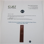 Annika Sorenstam's Original World Golf Hall of Fame Cherry Wood Locker Door #100
