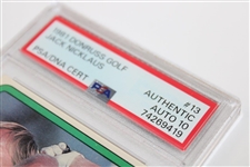 Jack Nicklaus Signed 1981 Donruss PGA Tour Rookie Card PSA Auto Grade GEM-MT 10 #74269419