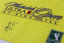 Karrie Webb Signed 2009 Michelob Ultra Open Lpga Tournament Flag JSA ALOA