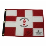 Justin Leonard Signed 2002 WorldCom Classic at Harbour Town Golf Links Flag JSA ALOA