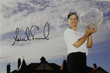 Annika Sorenstam Signed 16x20 Ltd Ed #39/100 2003 Women’s British Open Championship Trophy UDA COA