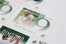 Seven (7) UD Tournament Used Shirt Patch Cards - Front 9, Course Classics, Tour Swatch & America's Best 