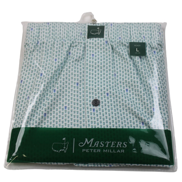 2024 Masters Tournament Logo Berckmans Place Peter Millar White Boxers - Large