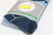 Masters FootJoy Men's Performance Golf Socks with Navy and Light Blue Argyle Pattern