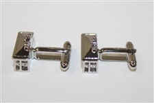 Masters Tournament Clubhouse Silver Cuff Links in Original Box - Made in Italy
