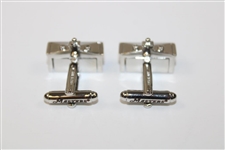 Masters Tournament Clubhouse Silver Cuff Links in Original Box - Made in Italy