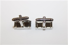 Masters Tournament Clubhouse Silver Cuff Links in Original Box - Made in Italy
