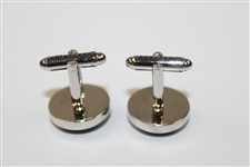 Masters Tournament Silk Dk Green Logo Cuff Links in Original Box - Made in Italy