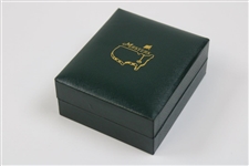Masters Tournament Silk Dk Green Logo Cuff Links in Original Box - Made in Italy