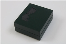 Masters Tournament Silk Dk Green Logo Cuff Links in Original Box - Made in Italy