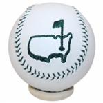 Masters Links Kings White Commemorative Baseball with Green Laces and Embroidered Logo