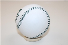 Masters Links Kings White Commemorative Baseball with Green Laces and Embroidered Logo