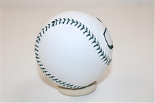 Masters Links Kings White Commemorative Baseball with Green Laces and Embroidered Logo