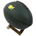 Masters Tournament Green Leather Football with Wood Stand in Bag