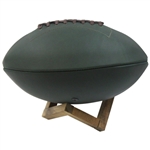 Masters Tournament Green Leather Football with Wood Stand in Bag
