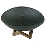 Masters Tournament Green Leather Football with Wood Stand in Bag