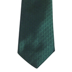 Masters Made in Italy Collection Dark Green Silk Tie with Navy Mini Logo Pattern