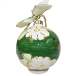 Masters Tournament Ceramic Holiday Ornament Green Dogwood in Box