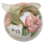 Masters Tournament Ceramic Holiday Ornament White Azalea  in Box