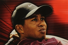Tiger Woods 2004 Upper Deck Sunday Red Poster - Facsimile Signature