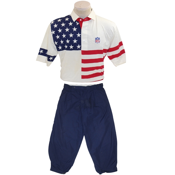 Payne Stewarts 1990 World Cup Tournament Winning NFL Logo Red/White/Blue Shirt w/Pants