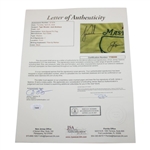 Tiger Woods & Jack Nicklaus Signed Undated Masters Embroidered Flag w/Badge & Photo Display - Framed Full JSA #YY68309